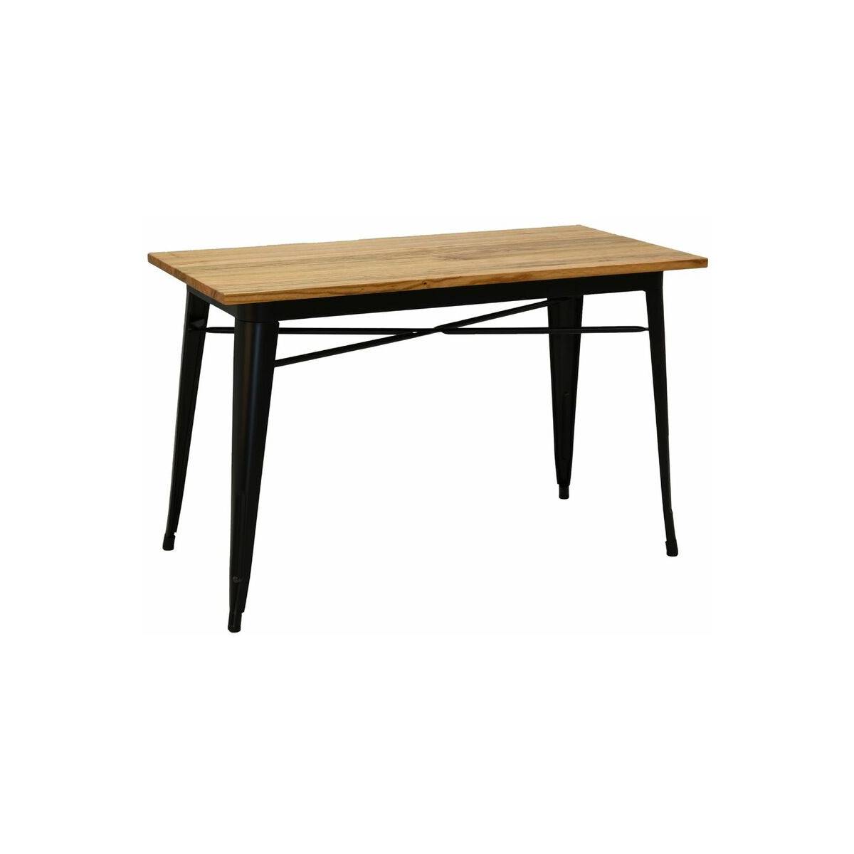 Aubry Gaspard - Table industrielle en métal et bois d'orme huilé - Imagen 1