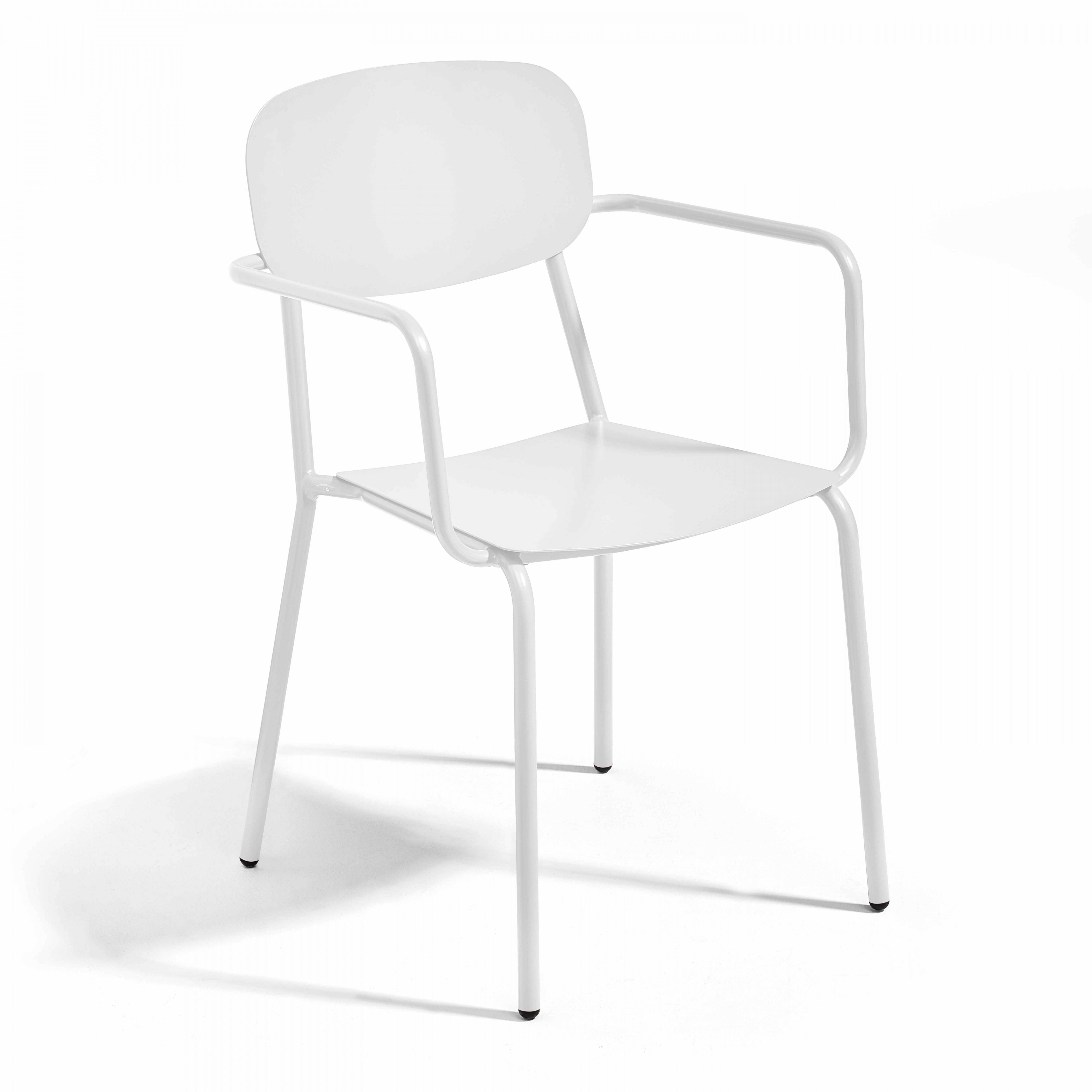 Oviala - Fauteuil de jardin en aluminium blanc Liverpool - Oviala - Imagen 1