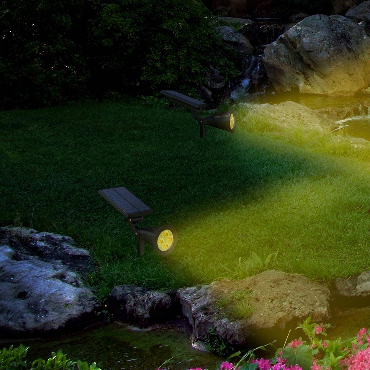 Lumisky - 2 Spots solaires projecteurs SPIKY Blanc chaud 100LM - Imagen 3