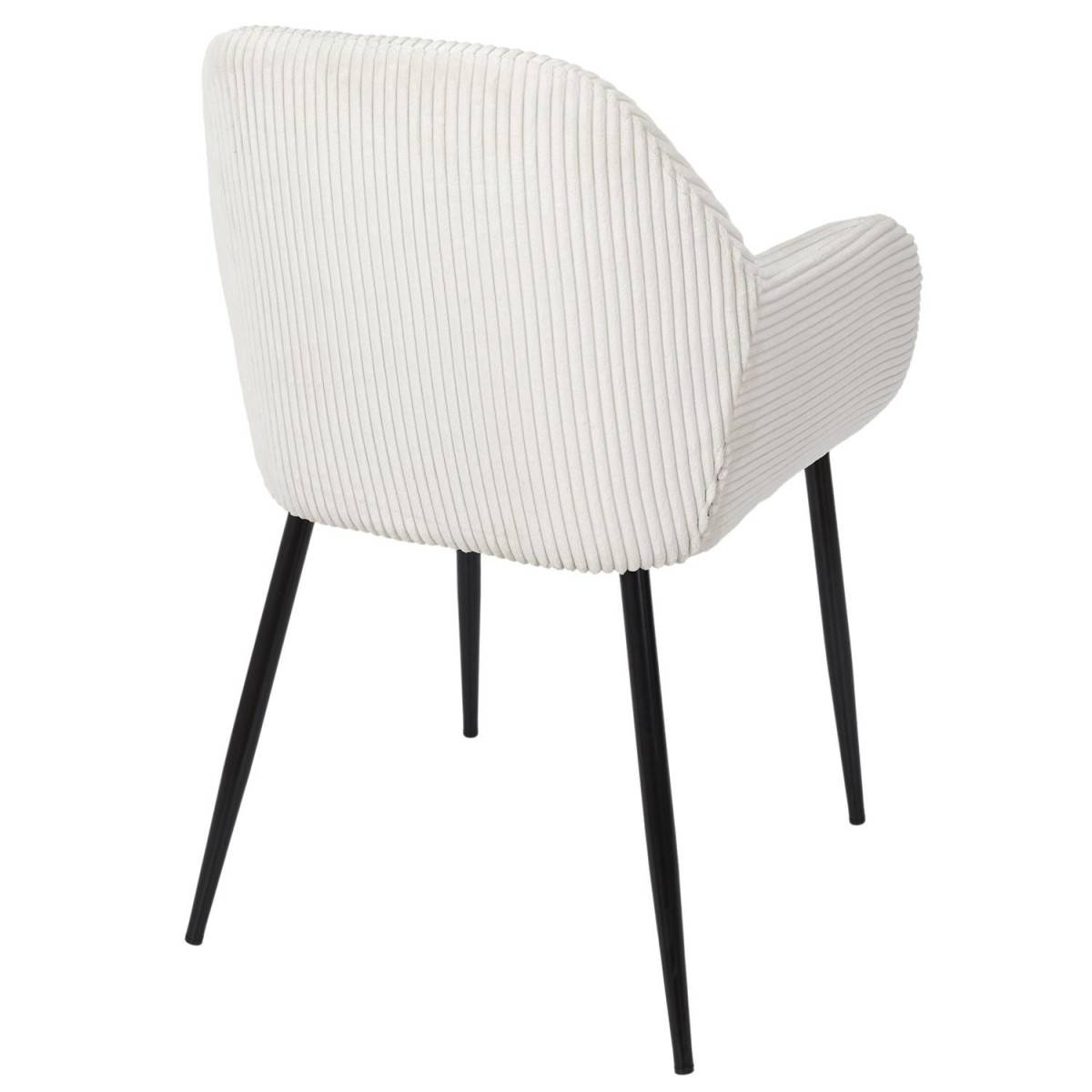 The Home Deco Factory - Lot de 2 Fauteuils Côtelé "Scott" 85cm Beige - Image 5