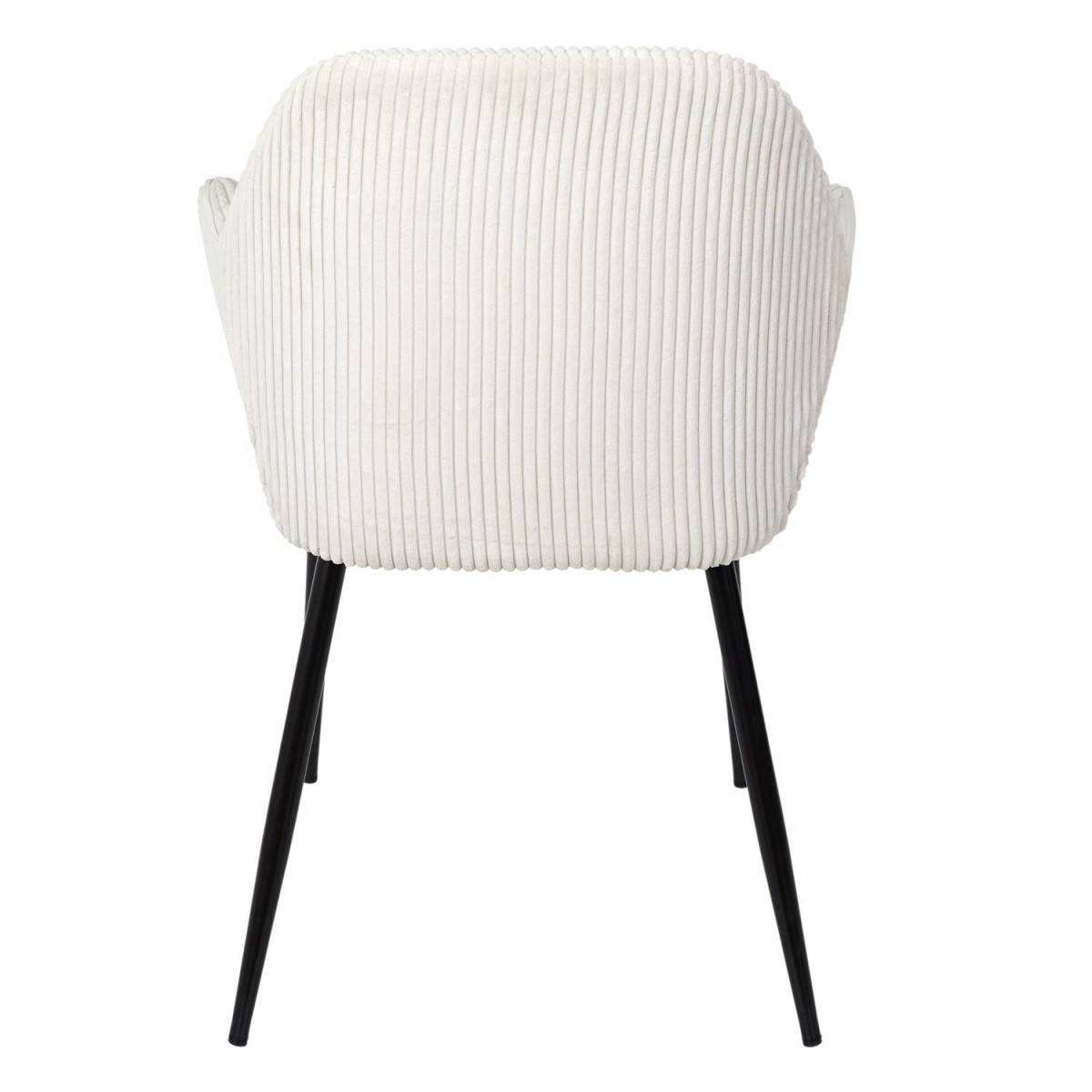 The Home Deco Factory - Lot de 2 Fauteuils Côtelé "Scott" 85cm Beige - Image 6
