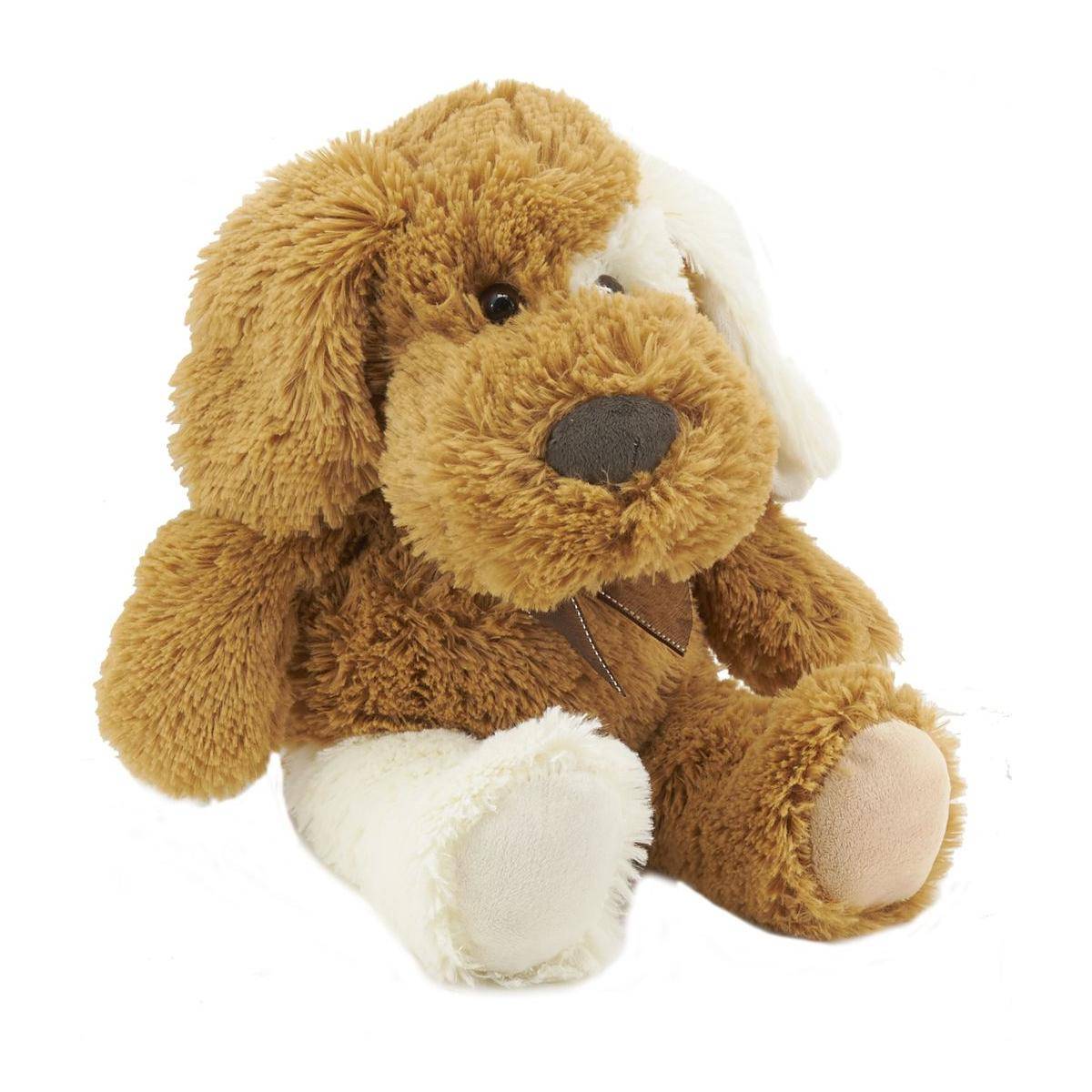Aubry Gaspard - Peluche chien en acrylique brun 30 cm - Imagen 1
