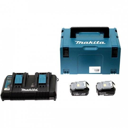 Pack 2 x BL1850 5Ah + chargeur DC18RD + Makpac MAKITA - 197629-2 - Image 1