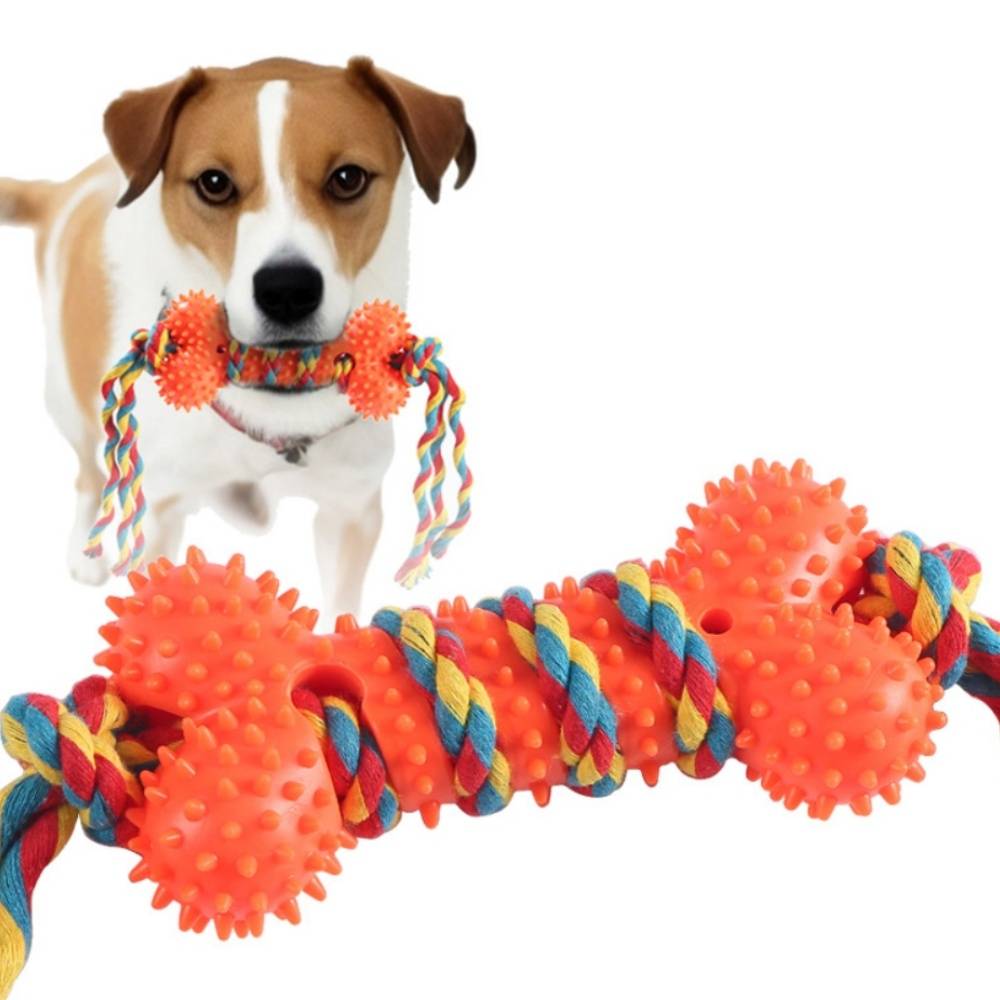 IntiMeg - Jouet à mâcher pour chien en corde de caoutchouc IntiMeg - Image 1
