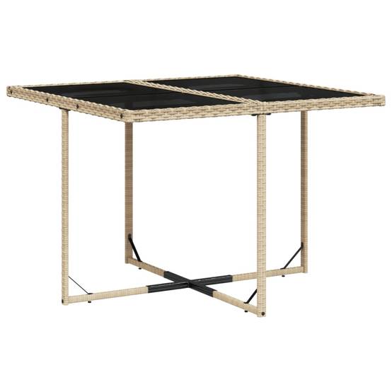 Table et Chaises de Jardin 8 Personnes Encastrables Résine Tressée Beige Coussins Gris – ComfortXL Outdoor Living - Image 3