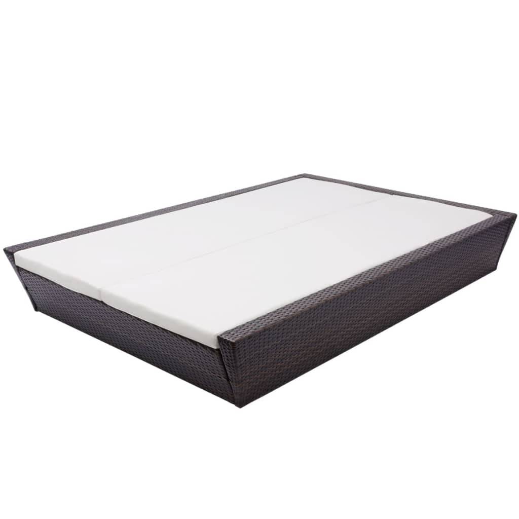 Vidaxl - Lit de repos d'extérieur avec coussin Résine tressée Marron vidaXL 42902 - Imagen 8