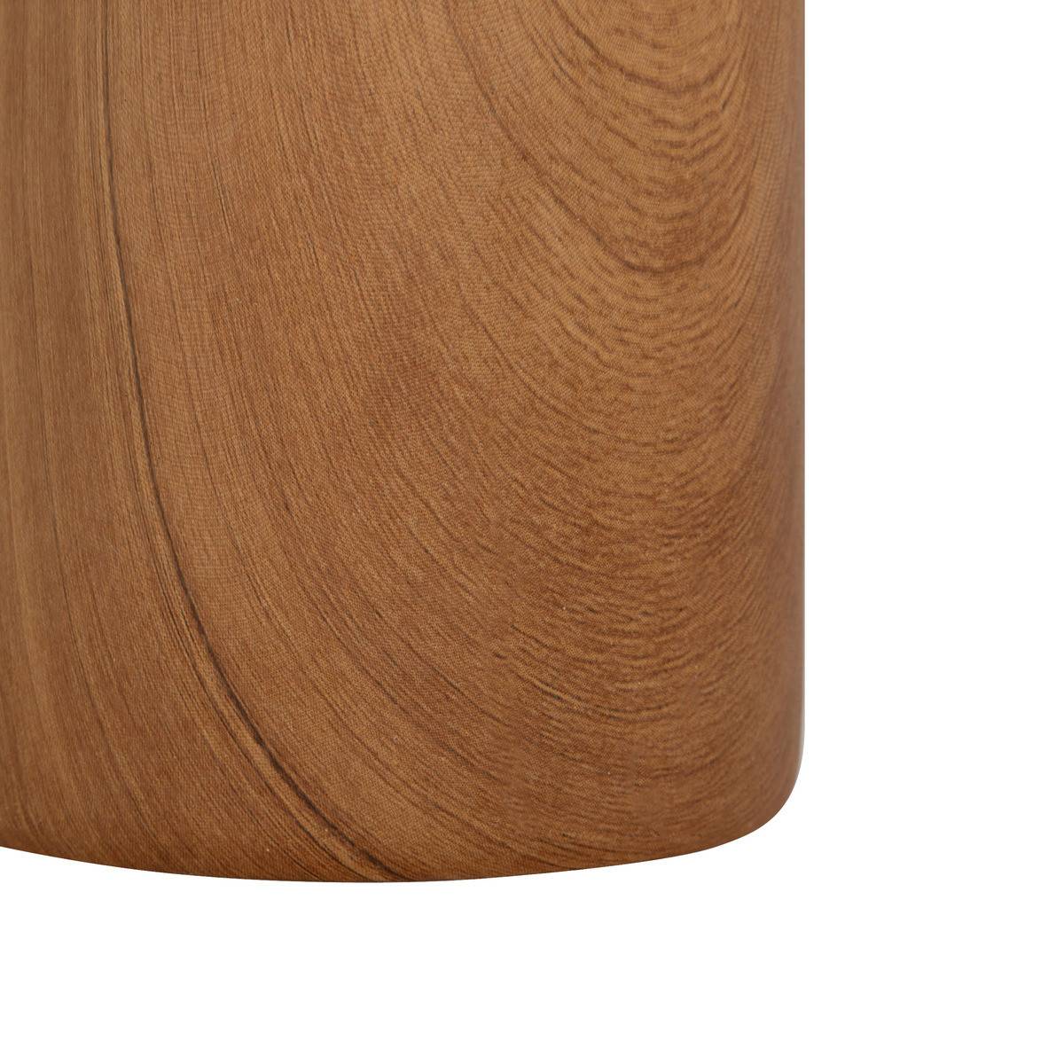 Vase cylindre en céramique effet bois D 9,5 x H 20 cm - Image 2