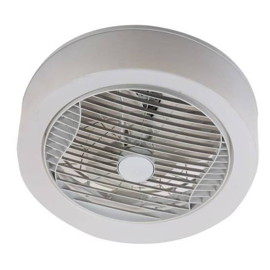 Ventilateur de Plafond - Plafonnier AIR-LIGHT CROWN - blanc Ø40cm 95W avec couronne d'éclairage LED