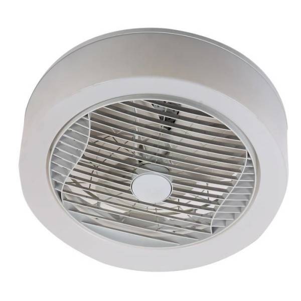 Ventilateur de Plafond - Plafonnier AIR-LIGHT CROWN -  blanc Ø40cm 95W avec couronne d'éclairage LED
