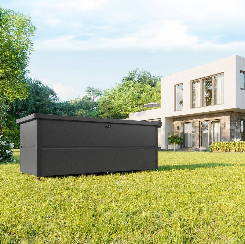 Guardi - Coffre de jardin - taille L - Anthracite - 185x85x69 - acier Guardi - Imagen 4