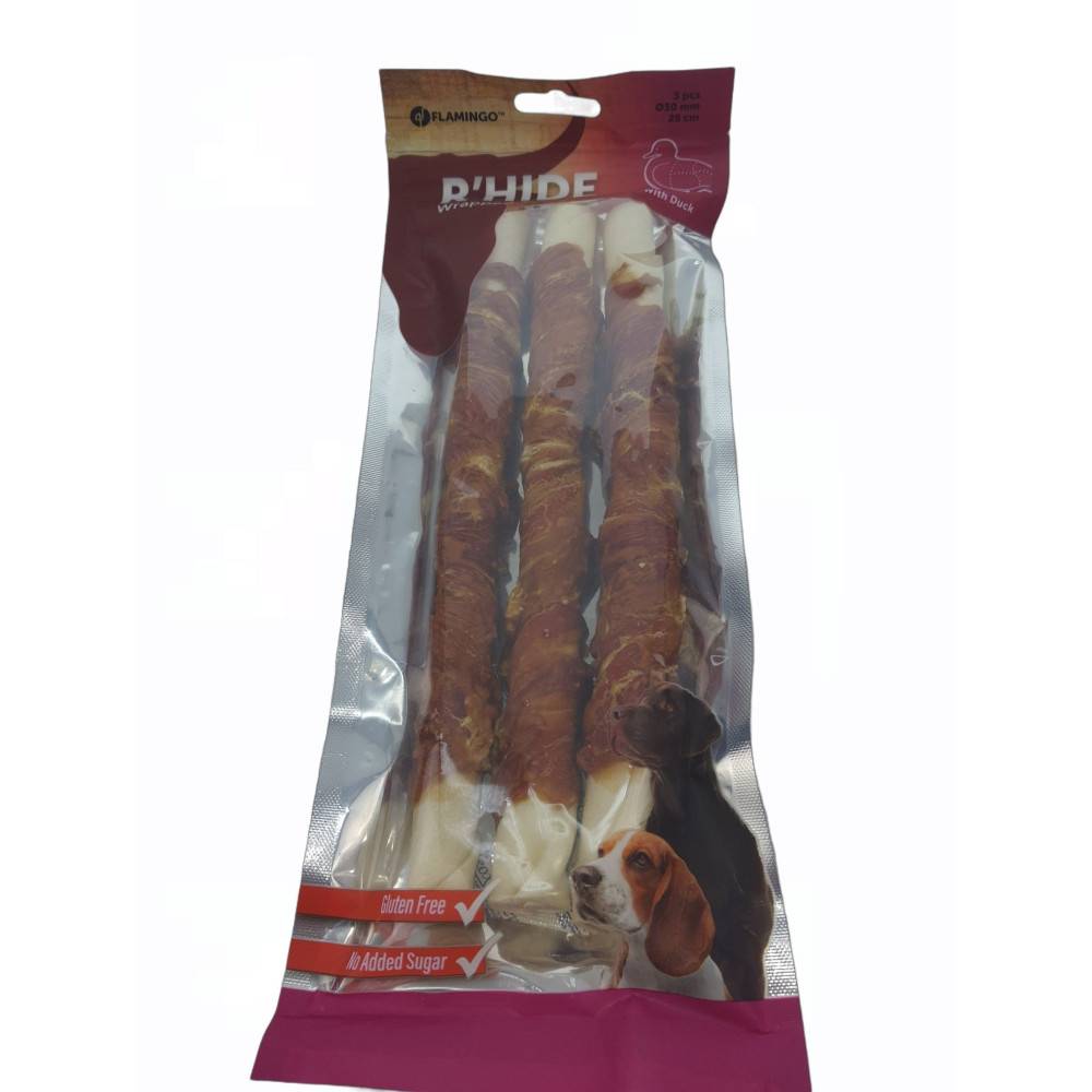 animallparadise - Friandise 3 bâtons a mâcher ø 3 cm x 25 cm au canard 240 g pour chien. - Imagen 7