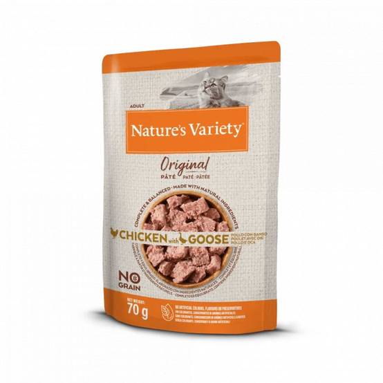 PATEE CHAT - ORIGINAL POULET / OIE - NATURE'S VARIETY 70 g - Image 1