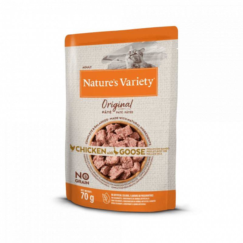 PATEE CHAT - ORIGINAL POULET / OIE - NATURE'S VARIETY 70 g - Image 1