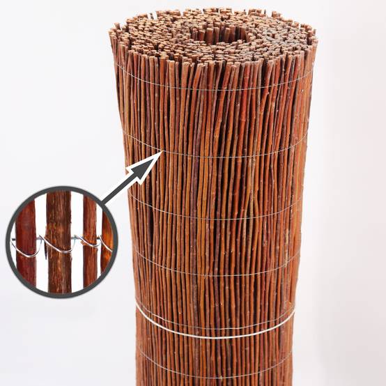 Clôture en osier Aquagart 45m x 150cm I Brise-vue en osier I Brise-vue naturel pour jardins, balcons et terrasses - Image 2