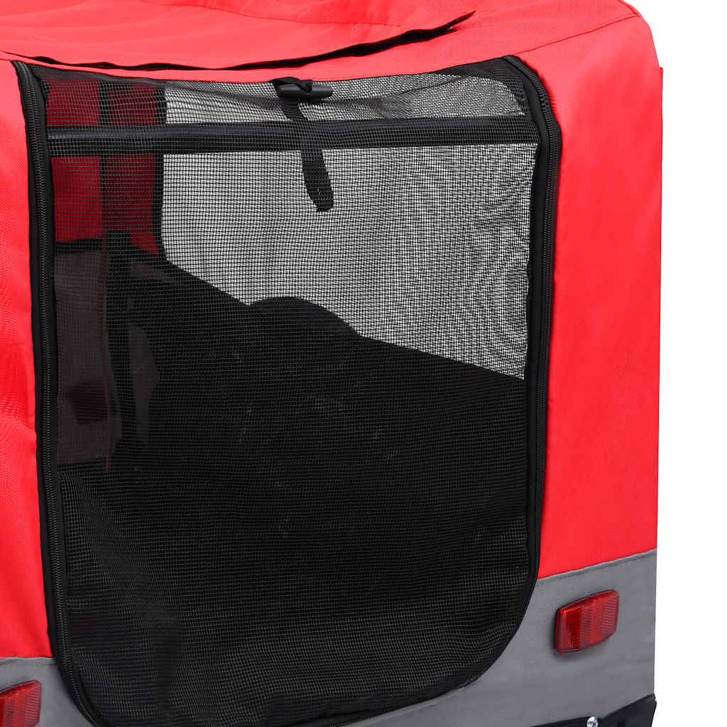 Vidaxl - Remorque de vélo pour chiens et poussette 2-en-1 rouge et gris vidaXL 92440 - Imagen 5