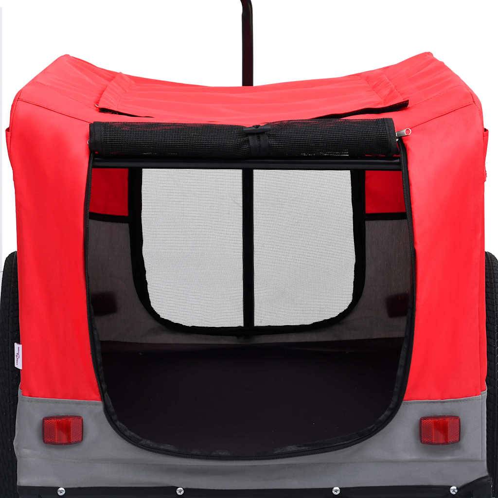 Vidaxl - Remorque de vélo pour chiens et poussette 2-en-1 rouge et gris vidaXL 92440 - Imagen 4