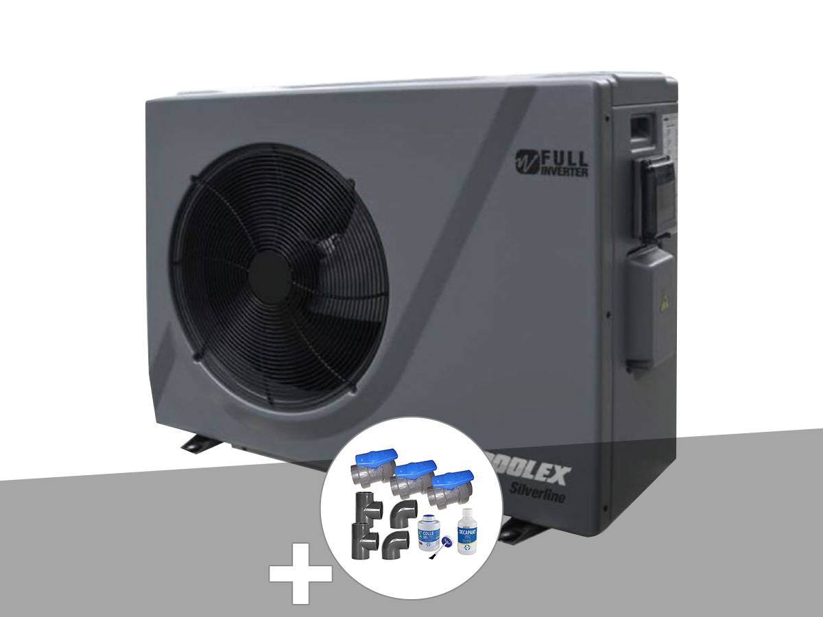 Poolex - Pompe à chaleur 9,50 kW Poolex Silverline FI 90 + Kit by-pass Ø 50 mm - Imagen 1