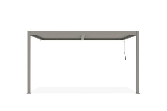 Cazeboo Pergola bioclimatique adossée 4x3 m PIANA aluminium taupe - lames orientables - Image 4