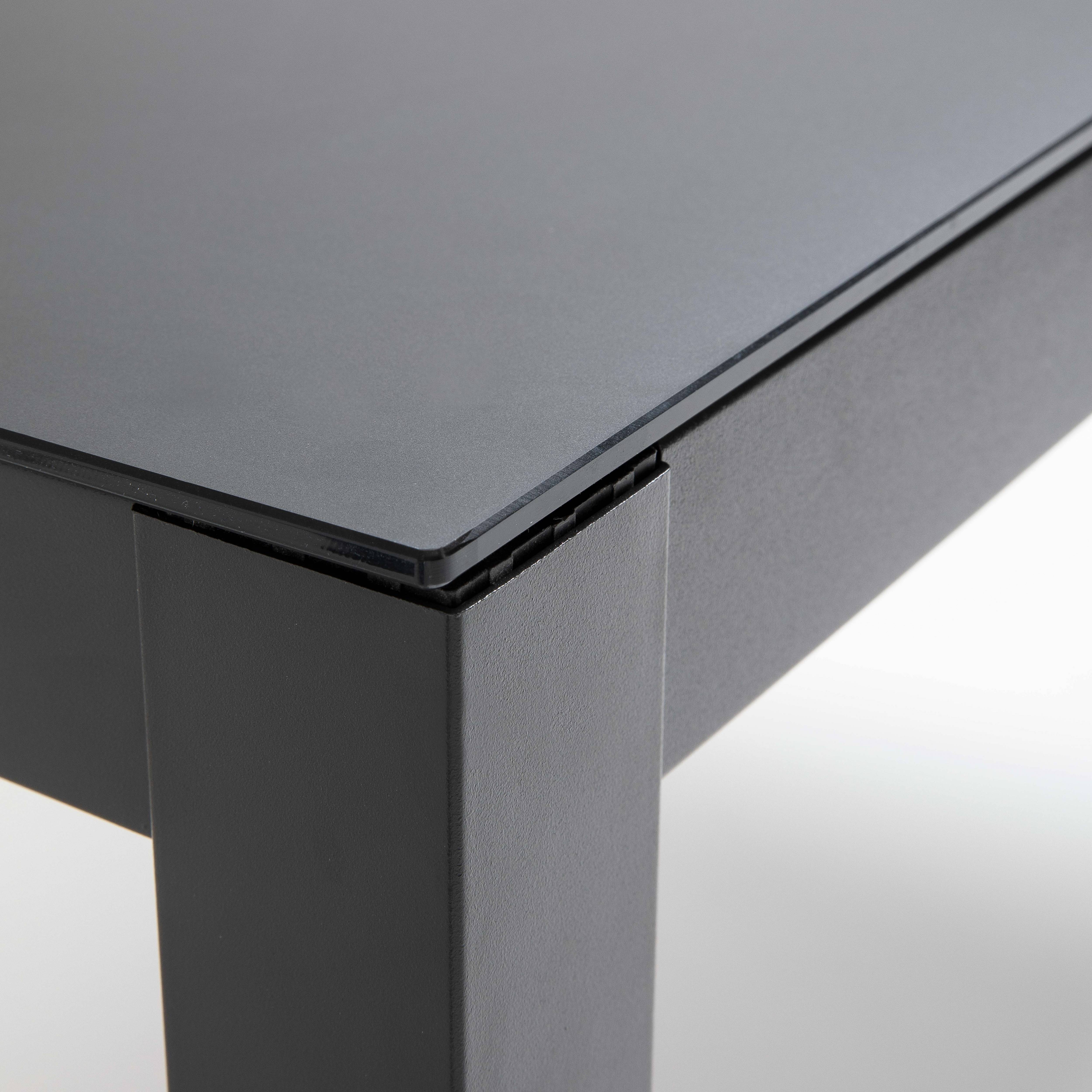 Oviala - Ensemble table de jardin et 8 chaises en aluminium gris anthracite - Oviala - Imagen 6