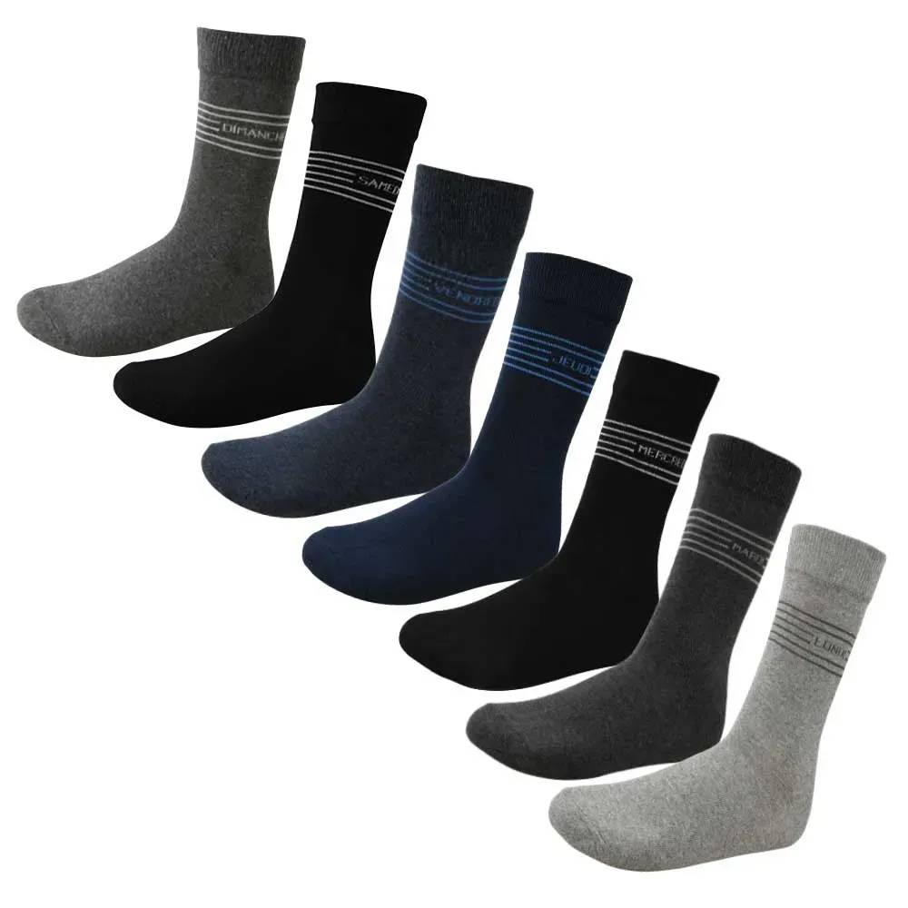 Lot de 7 paires de chaussettes Semaine 3 couleurs Taille 43 - 46 - Image 2