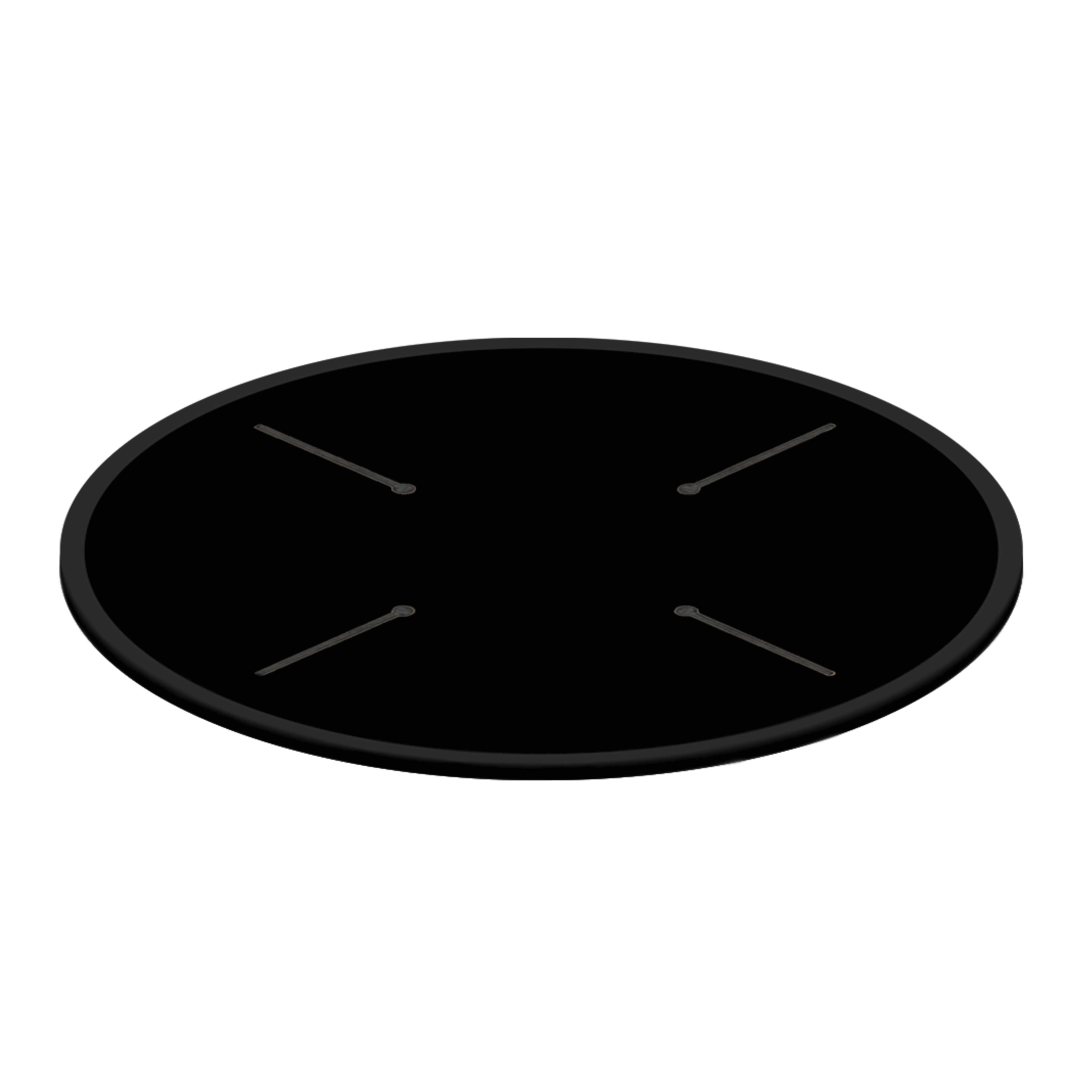 Oviala - Plateau de table ronde 60 cm 4 places chêne fumé Opera - Oviala - Image 5