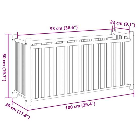 Jardiniere plastique Besir Naturel 100 X 30 X 50 cm 1-personnes - P87211N - Image 8