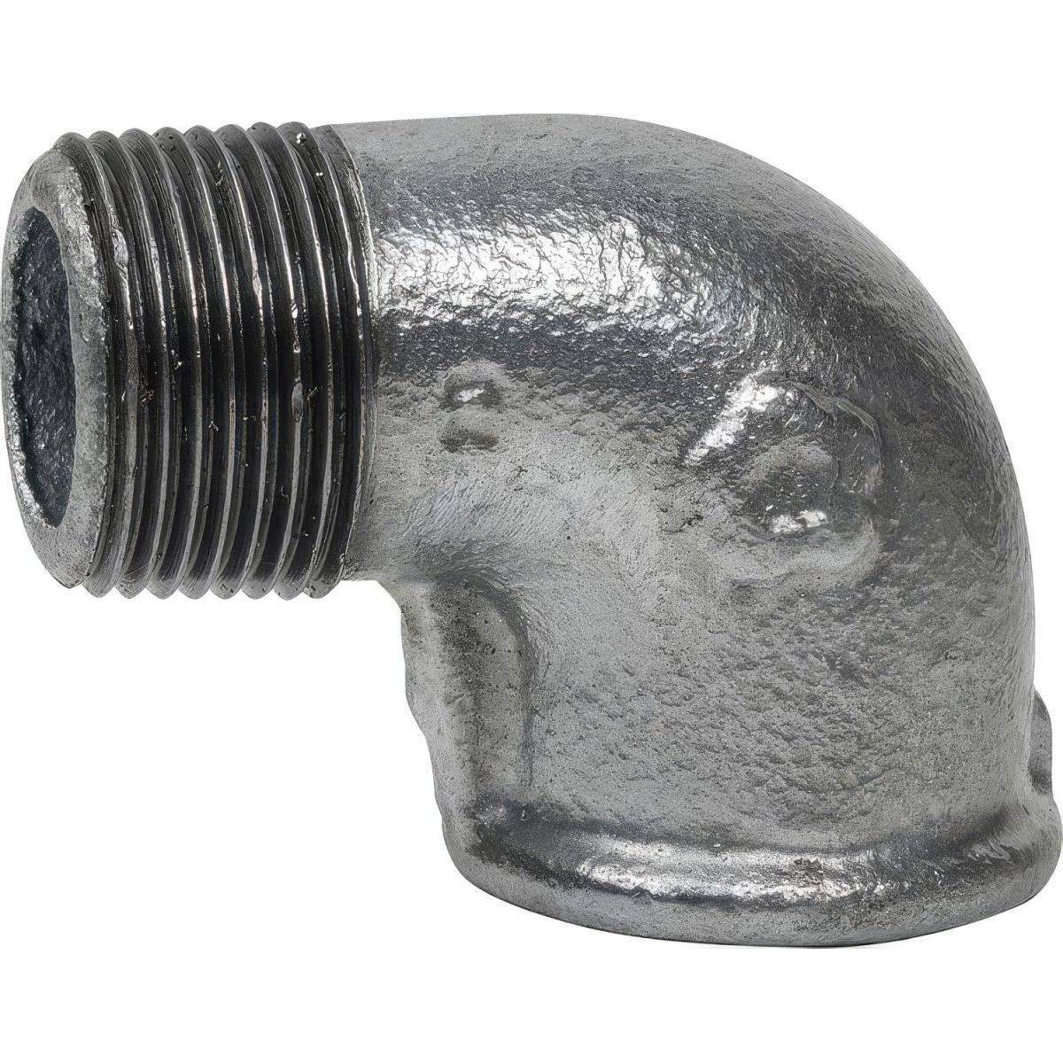 Raccord Coude 90° Mâle/Femelle | Fonte Malléable Galvanisée EN 10242 - 3/8'' - Image 1