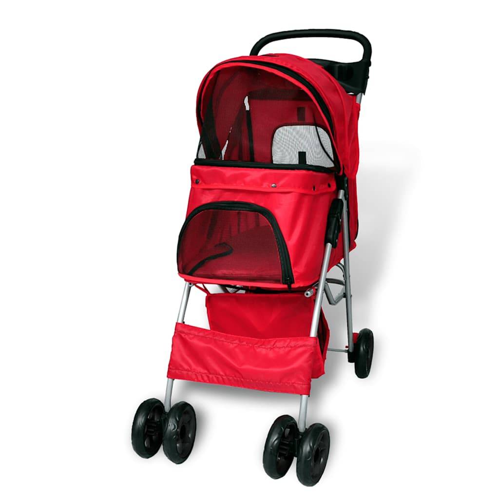 Vidaxl - Poussette pour chiens Rouge vidaXL 170055 - Imagen 8