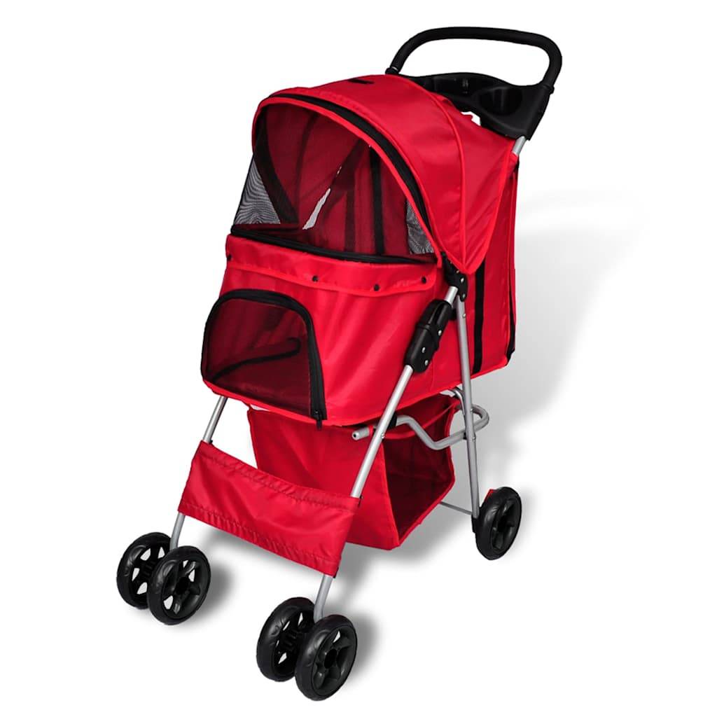 Vidaxl - Poussette pour chiens Rouge vidaXL 170055 - Imagen 1