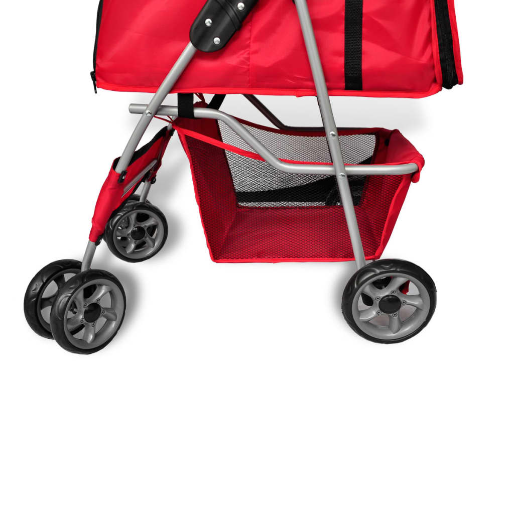 Vidaxl - Poussette pour chiens Rouge vidaXL 170055 - Imagen 3