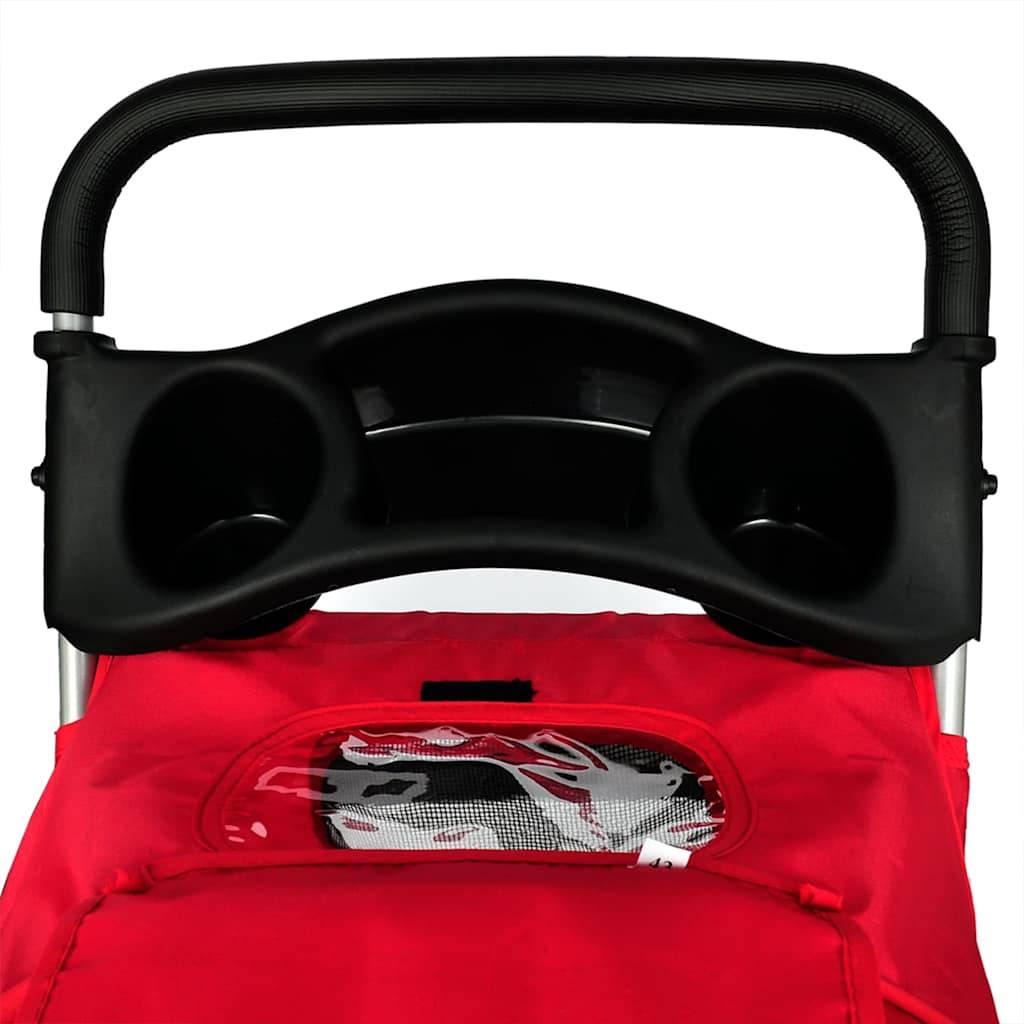 Vidaxl - Poussette pour chiens Rouge vidaXL 170055 - Imagen 5
