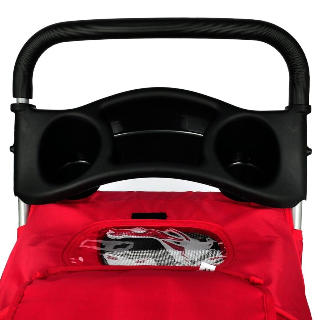 Vidaxl - Poussette pour chiens Rouge vidaXL 170055 - Imagen 7