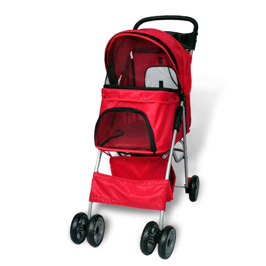 Vidaxl - Poussette pour chiens Rouge vidaXL 170055 - Imagen 4