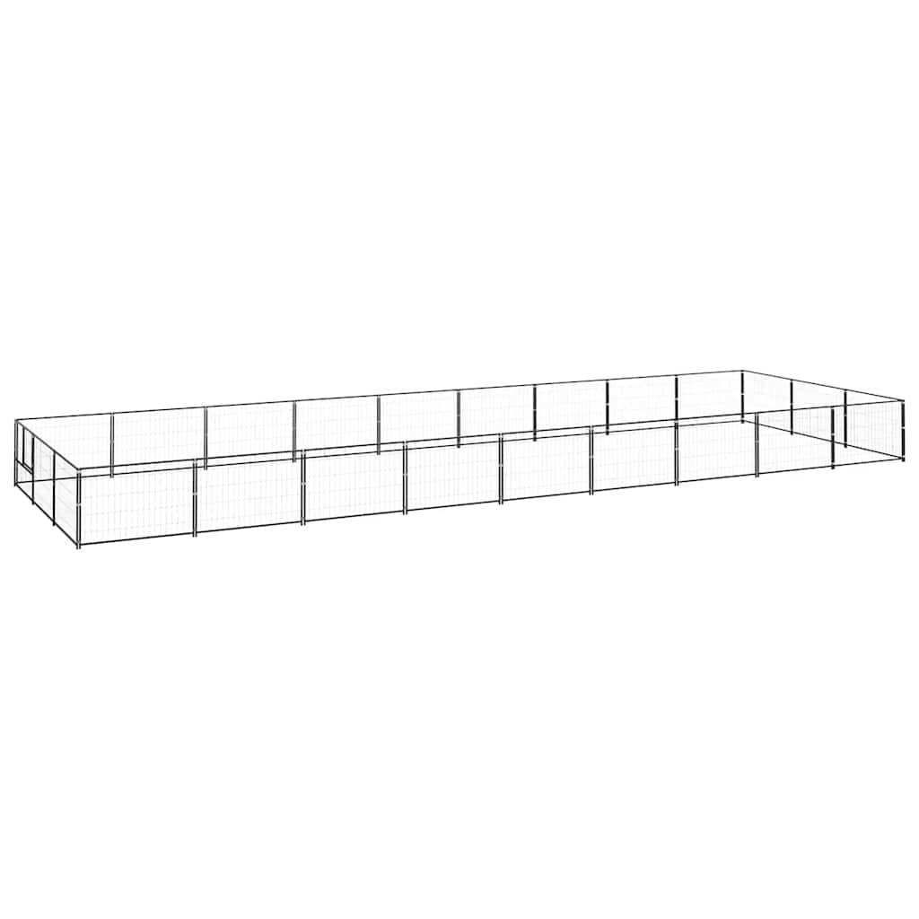 Vidaxl - Chenil Noir 27 m² Acier vidaXL 3082133 - Imagen 2