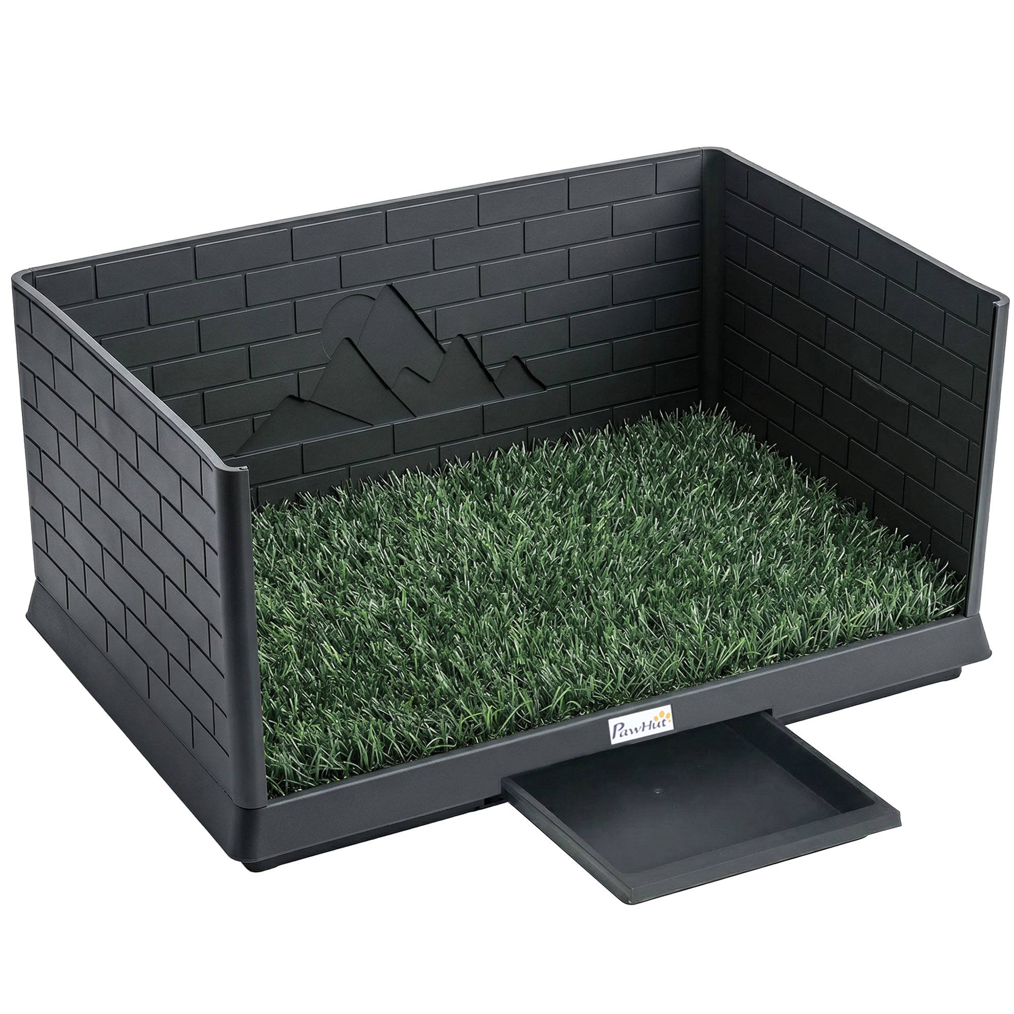 ComfortXL - Toilette pour chien en PP et PE noir 75 x 51 x 36,5 cm avec gazon synthétique et bac amovible pour intérieur - Image 10