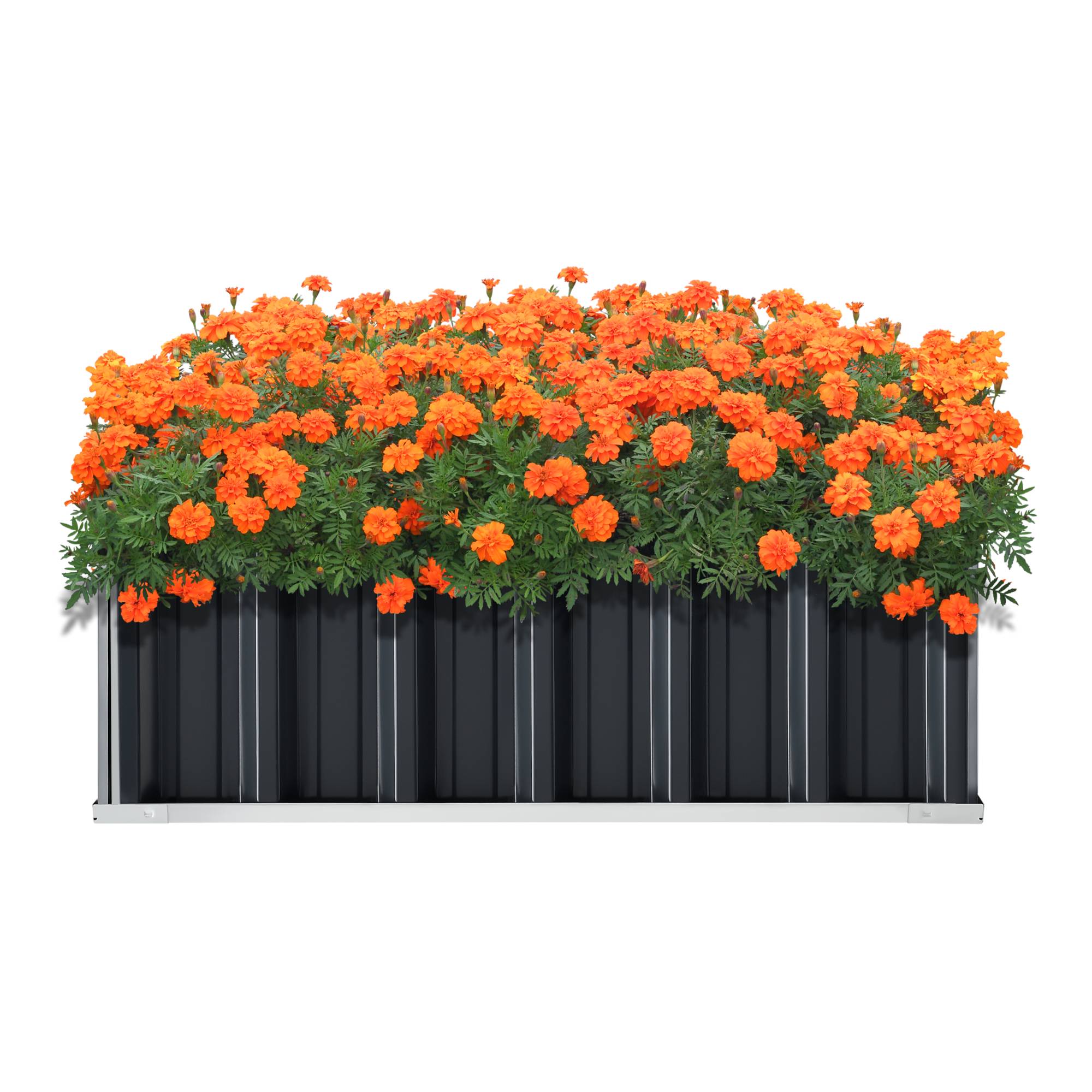 Jardinière Zevenaar carrée acier galvanisé 90 x 90 x 30 cm anthracite [en.casa] - Imagen 1