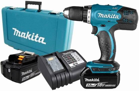 Perceuse visseuse 18V - MAKITA - avec 2 batteries 18V 3.0Ah - chargeur - coffret - DDF453SFE - Image 1