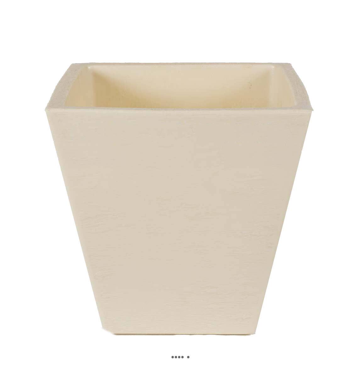 Artificielles - Bac LEA Beige L 40 X H 40 CM Cubique évasé intérieur / extérieur - dimhaut: H 40 cm - couleur: Perle