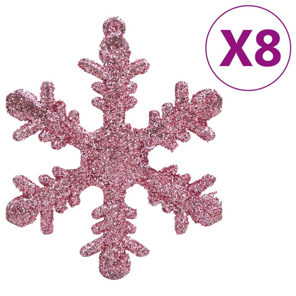 Ensemble de boules de Noël - Ornements de Noël - décorations de Noël 111 pièces rose polystyrène - Image 9