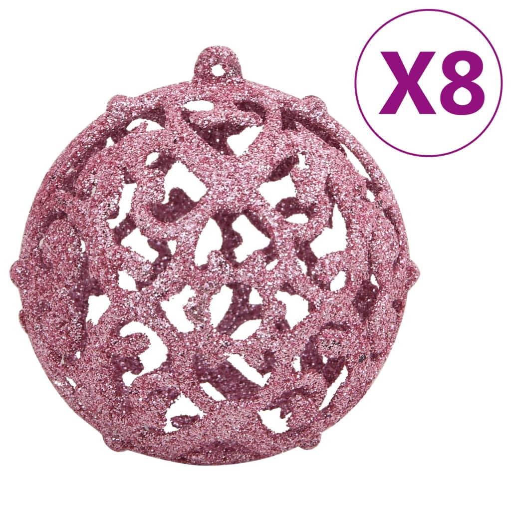 Ensemble de boules de Noël - Ornements de Noël - décorations de Noël 111 pièces rose polystyrène - Image 4