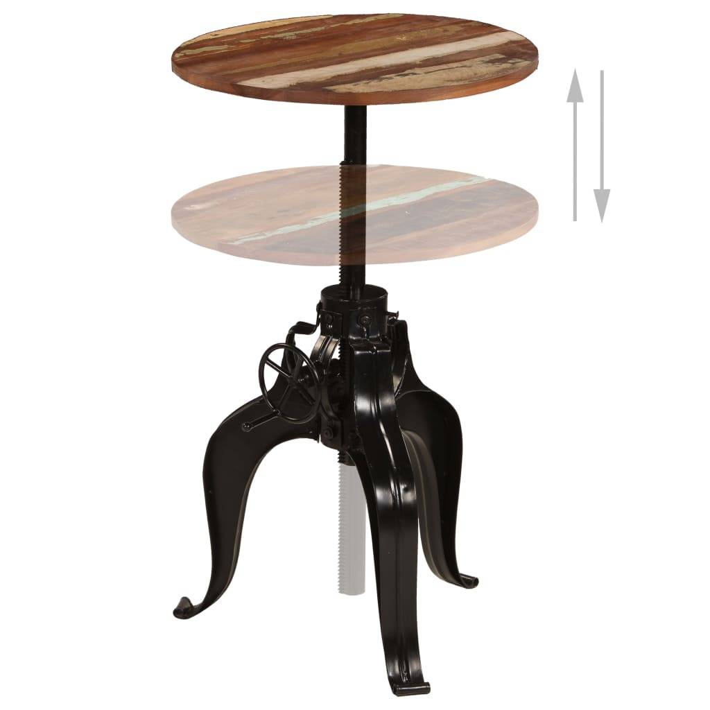 Table haute mange debout bar bistrot bois de récupération massif 60 cm - Image 3