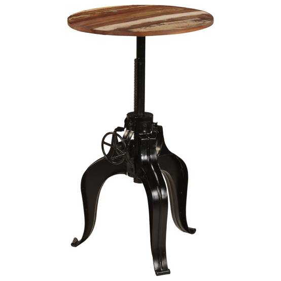 Table haute mange debout bar bistrot bois de récupération massif 60 cm - Image 8
