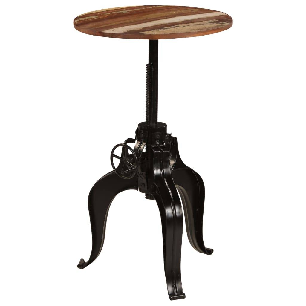 Table haute mange debout bar bistrot bois de récupération massif 60 cm - Image 8