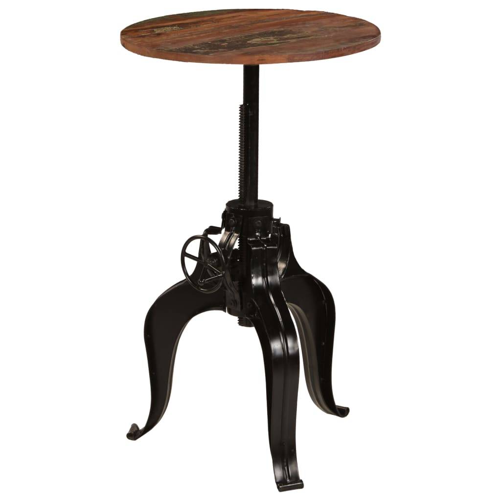 Table haute mange debout bar bistrot bois de récupération massif 60 cm - Image 4