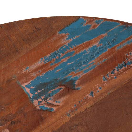 Table haute mange debout bar bistrot bois de récupération massif 60 cm - Image 7