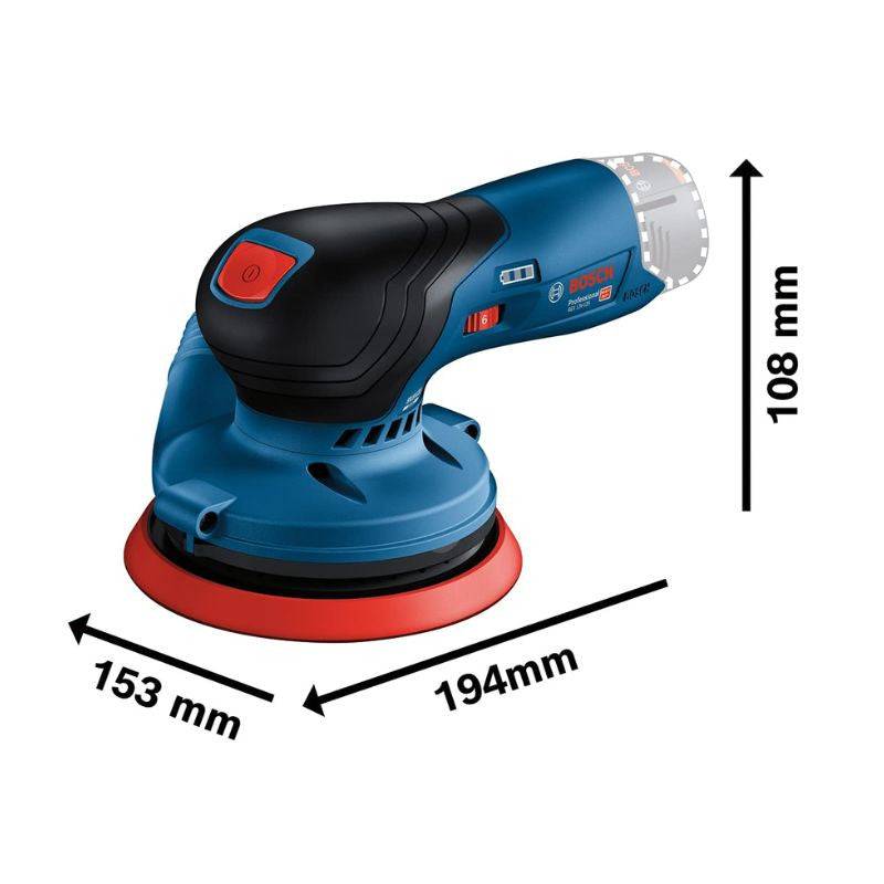 Bosch - Ponceuse excentrique 12V GEX 12V-125 (sans batterie ni chargeur) + coffret L-BOXX - BOSCH - 0601372100 - Imagen 4
