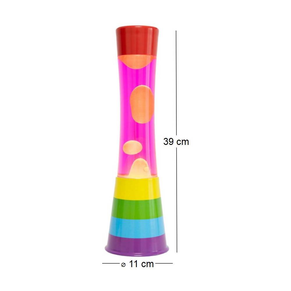 Fisura - Lampe à poser en métal et verre Lave Arc en ciel / Fuchsia Fisura - Imagen 4