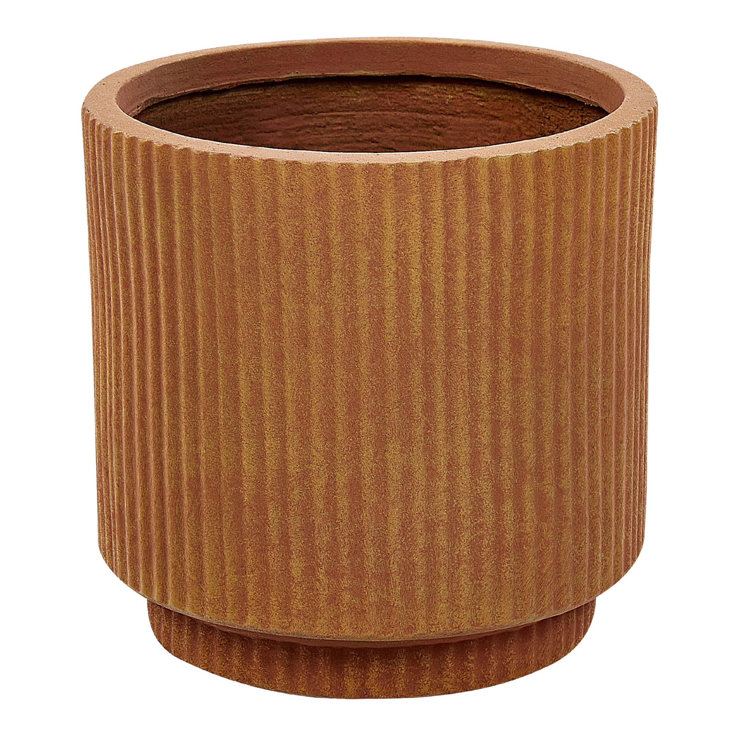 Beliani - Cache-pot d'extérieur Fibre d'argile Marron doré DARIA Beliani - Imagen 1