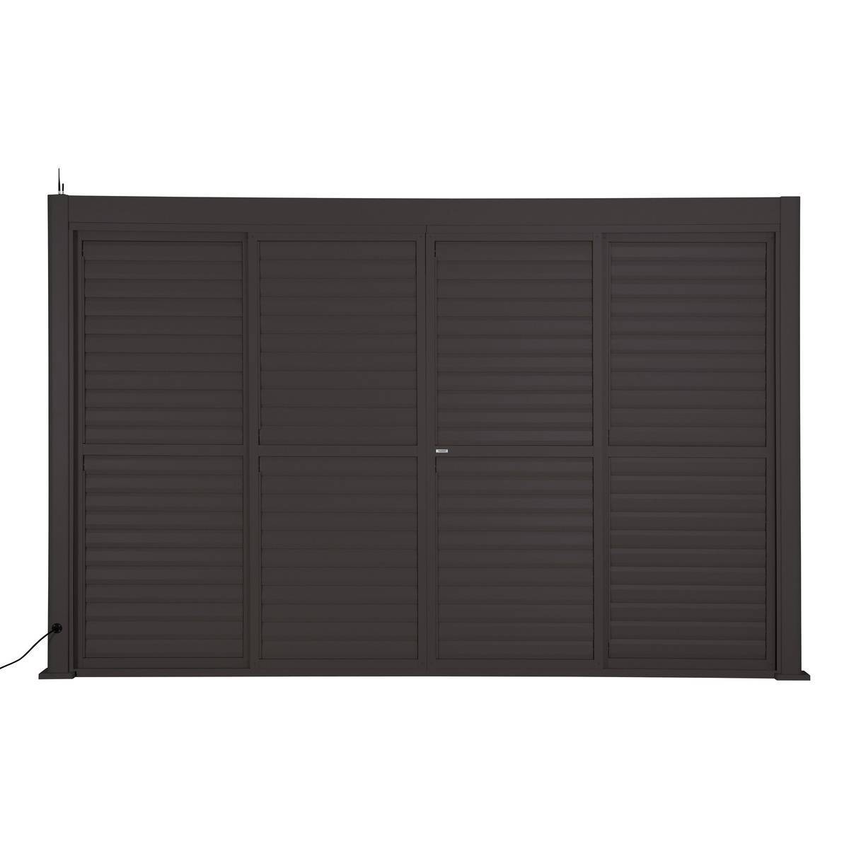 Hesperide - Persiennes coulissantes lames amovibles pour pergola Evora 4M gris graphite - Hespéride - Image 2