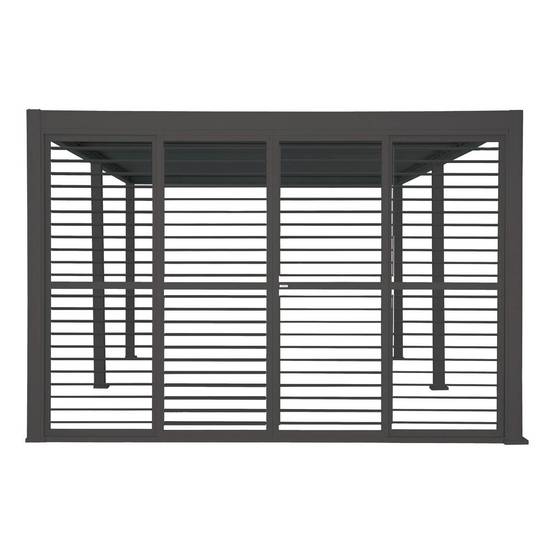 Hesperide - Persiennes coulissantes lames amovibles pour pergola Evora 4M gris graphite - Hespéride - Image 1